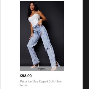 Pretty Little Thing ripped jean
